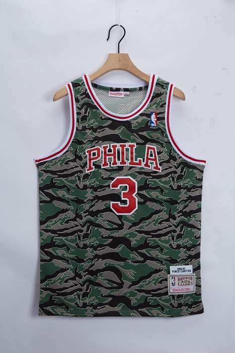 Philadelphia 76ers 96/97 IVERSON #3 Camouflage Classics Basketball Jersey (Stitched)