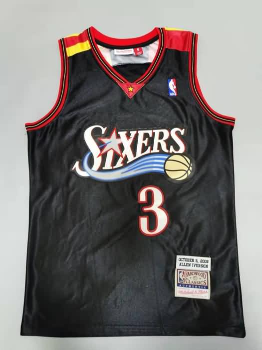 Philadelphia 76ers 2006 IVERSON #3 Black Classics Basketball Jersey (Stitched)