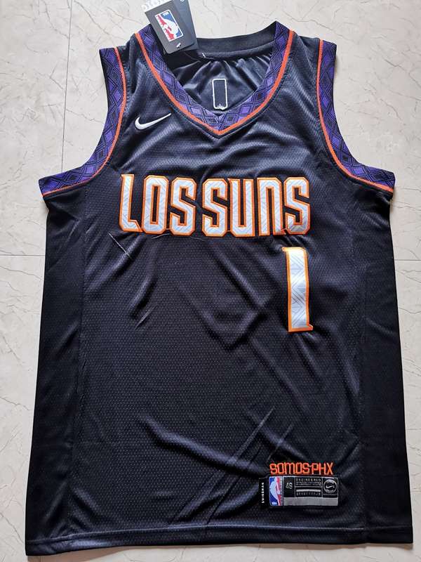 Phoenix Suns 2020 BOOKER #1 Black City Basketball Jersey (Stitched)
