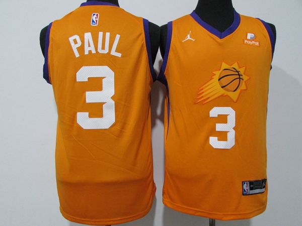 Phoenix Suns 20/21 PAUL #3 Orange AJ Basketball Jersey (Stitched)