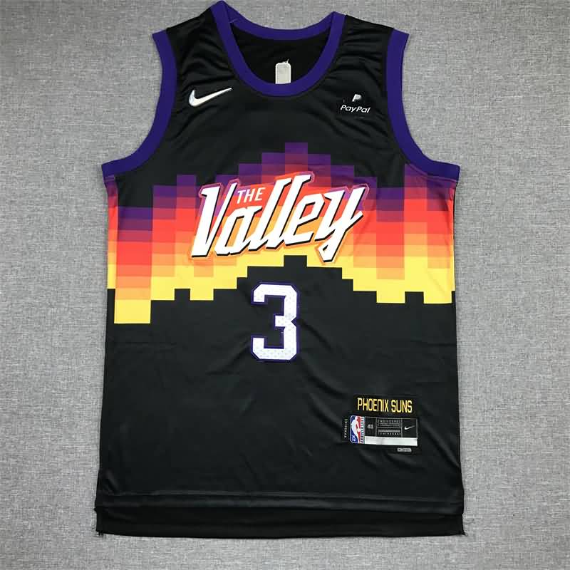 Phoenix Suns 21/22 PAUL #3 Black City Basketball Jersey (Stitched)
