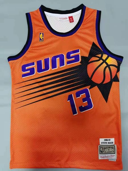 Phoenix Suns 1996/97 NASH #13 Orange Classics Basketball Jersey (Stitched)