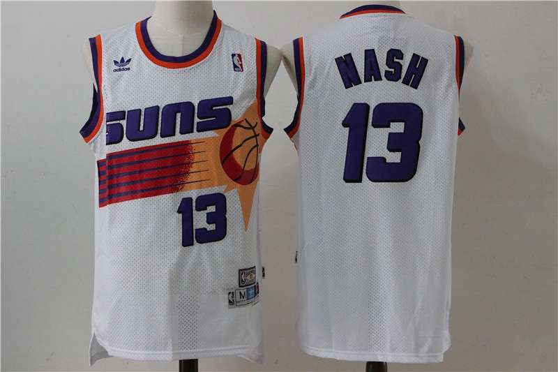 Phoenix Suns NASH #13 White Classics Basketball Jersey (Stitched) 02