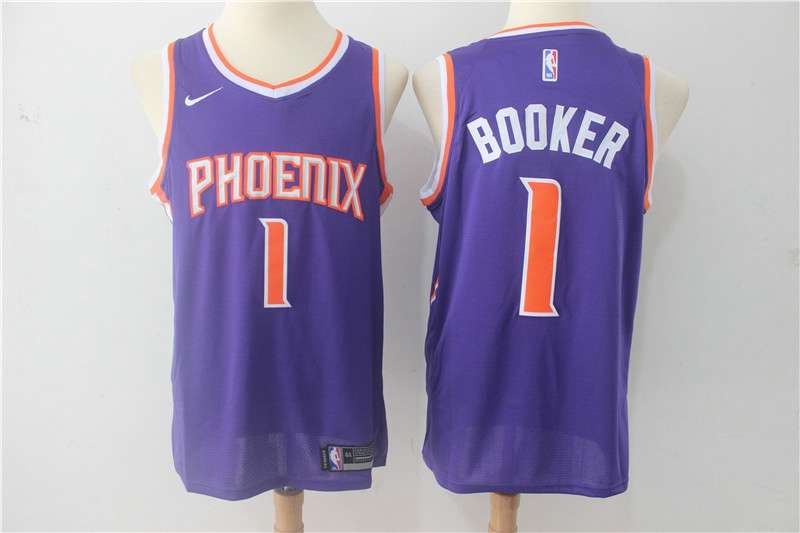 Phoenix Suns BOOKER #1 Purples Basketball Jersey (Stitched)