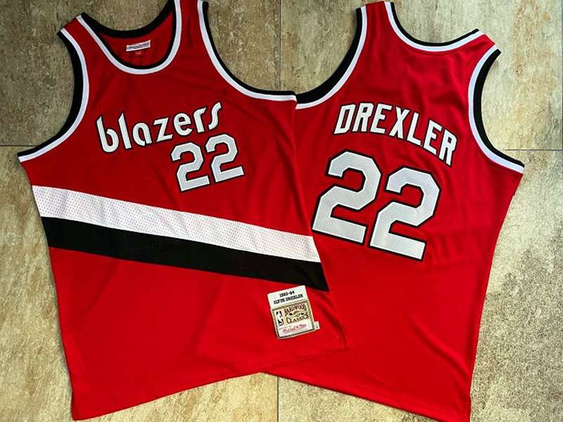 Portland Trail Blazers 83/84 DREXLER #22 Red Classics Basketball Jersey (Closely Stitched)