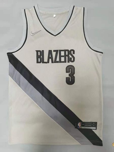 Portland Trail Blazers 20/21 MCCOLLUM #3 Grey Basketball Jersey (Stitched)