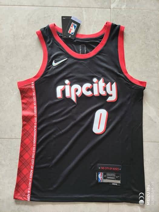 Portland Trail Blazers 21/22 LILLARD #0 Black Basketball Jersey (Stitched)