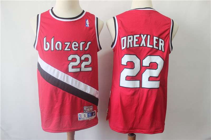 Portland Trail Blazers DREXLER #22 Red Classics Basketball Jersey (Stitched)