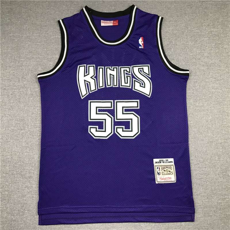 Sacramento Kings 98/99 WILLIAMS #55 Purples Classics Basketball Jersey (Stitched)