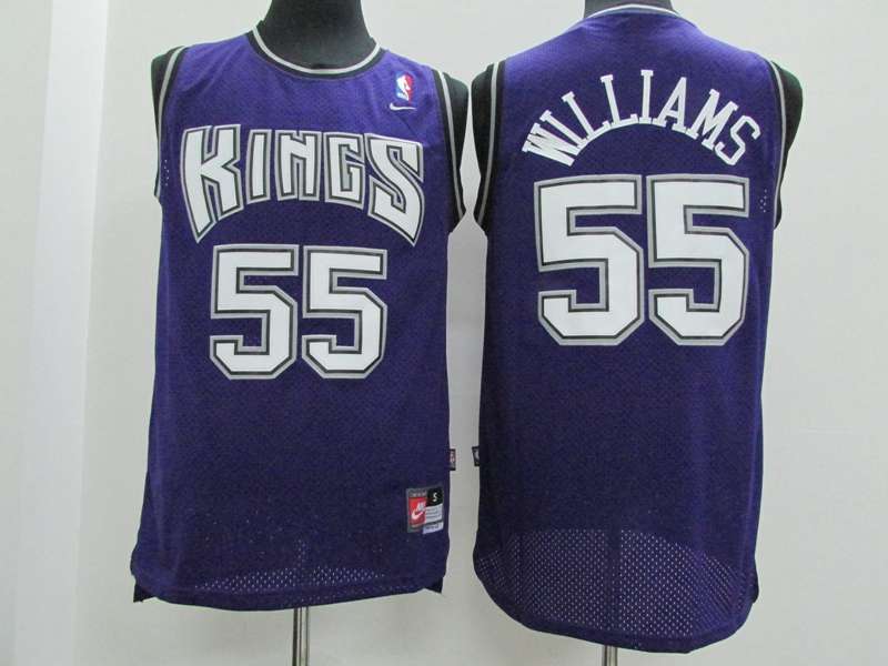 Sacramento Kings WILLIAMS #55 Purples Classics Basketball Jersey (Stitched)
