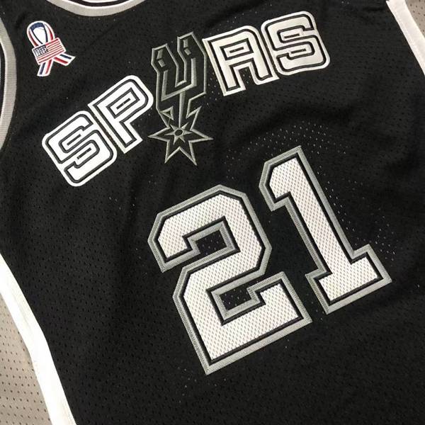 San Antonio Spurs 01/02 DUNCAN #21 Black Classics Basketball Jersey (Closely Stitched)