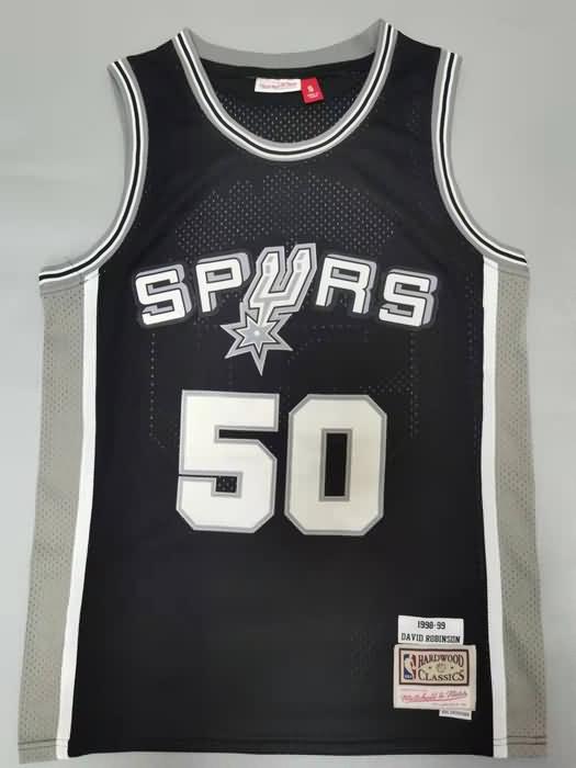 San Antonio Spurs 1998/99 ROBINSON #50 Black Classics Basketball Jersey (Stitched)