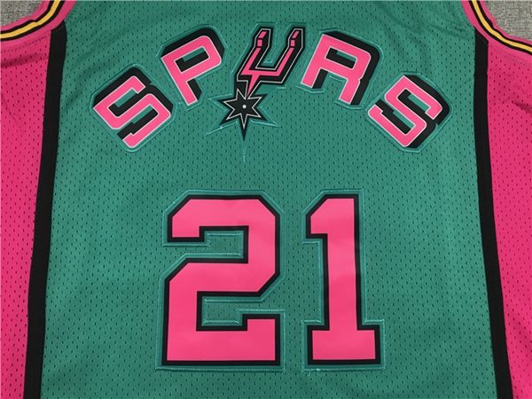 San Antonio Spurs 1998/99 DUNCAN #21 Green Classics Basketball Jersey (Stitched)