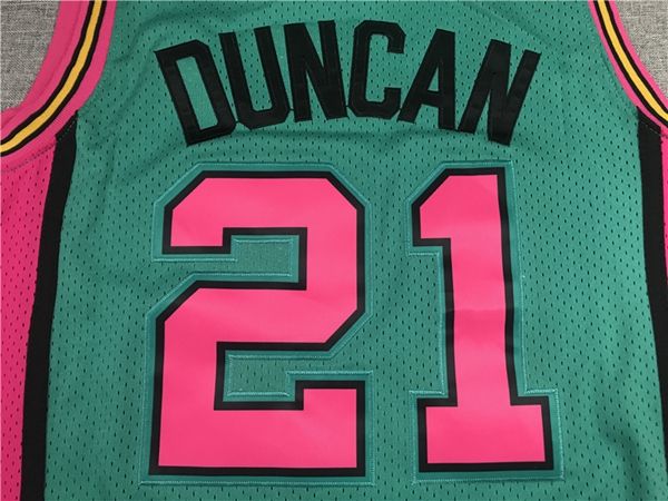 San Antonio Spurs 1998/99 DUNCAN #21 Green Classics Basketball Jersey (Stitched)