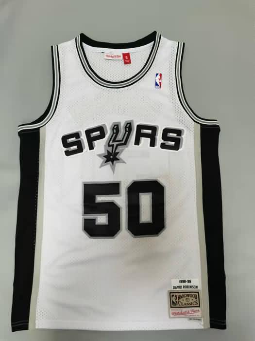 San Antonio Spurs 1998/99 ROBINSON #50 White Classics Basketball Jersey (Stitched)