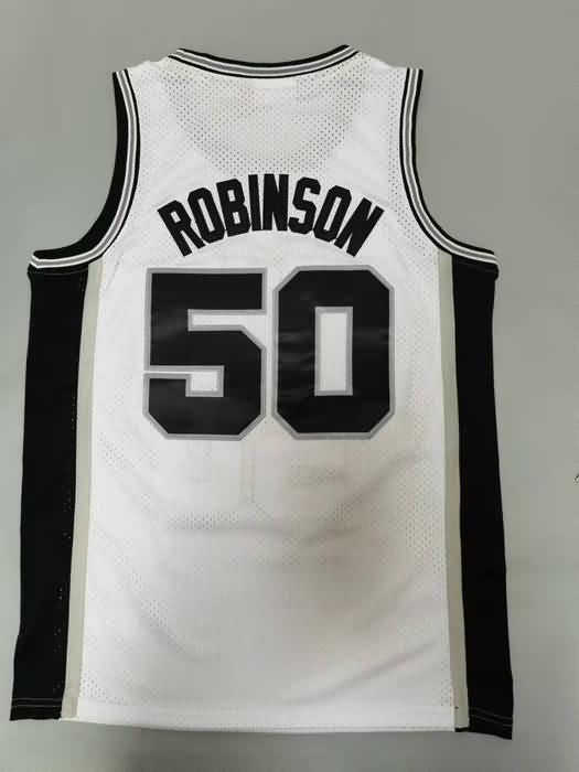 San Antonio Spurs 1998/99 ROBINSON #50 White Classics Basketball Jersey (Stitched)