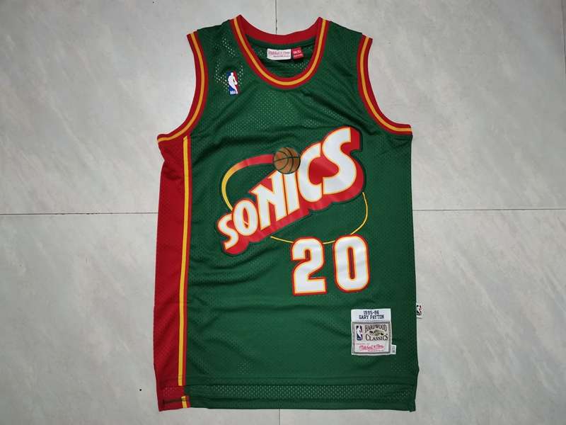 Seattle Sounders 95/96 PAYTON #20 Green Classics Basketball Jersey (Stitched)
