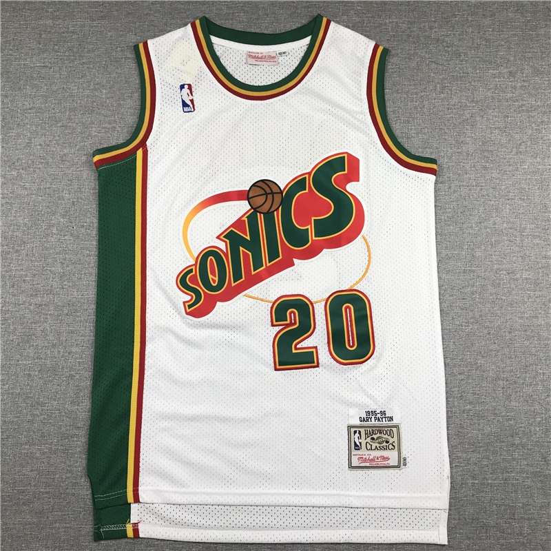 Seattle Sounders 95/96 PAYTON #20 White Classics Basketball Jersey (Stitched)