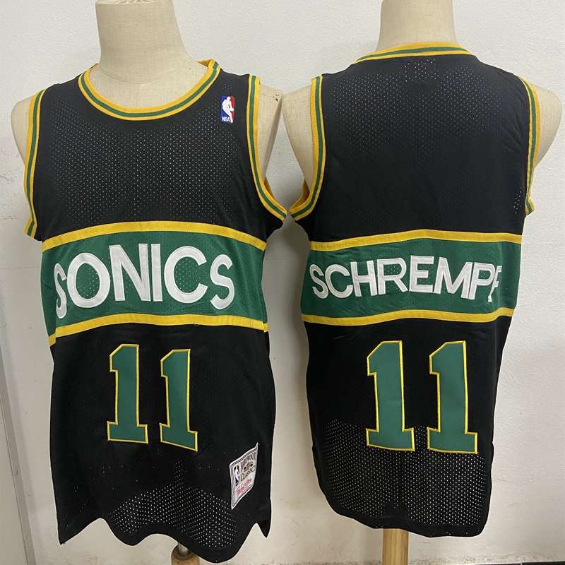 Seattle Sounders SCHREMPF #11 Black Classics Basketball Jersey (Stitched)