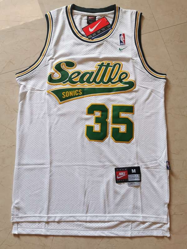 Seattle Sounders DURANT #35 White Classics Basketball Jersey (Stitched) 02