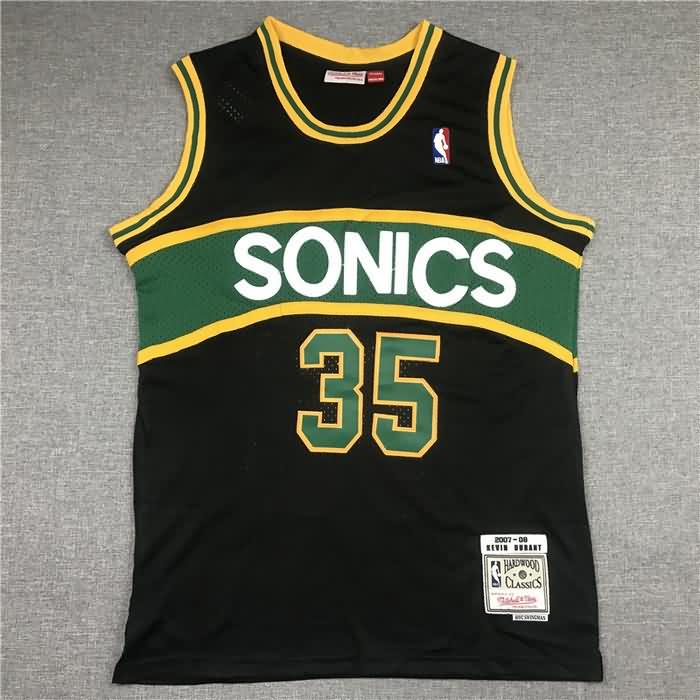 Seattle Sounders 2007/08 DURANT #35 Black Classics Basketball Jersey (Stitched)