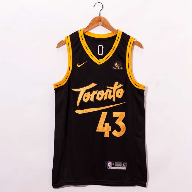 Toronto Raptors 20/21 SIAKAM #43 Black City Basketball Jersey (Stitched)
