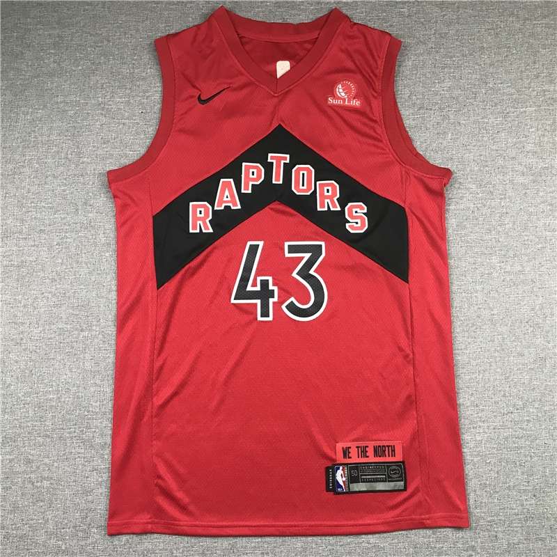 Toronto Raptors 20/21 SIAKAM #43 Red Basketball Jersey (Stitched)