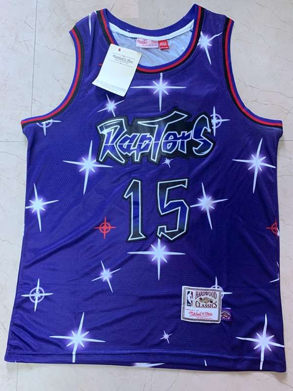 Toronto Raptors CARTER #15 Purples Starry Basketball Jersey (Stitched)