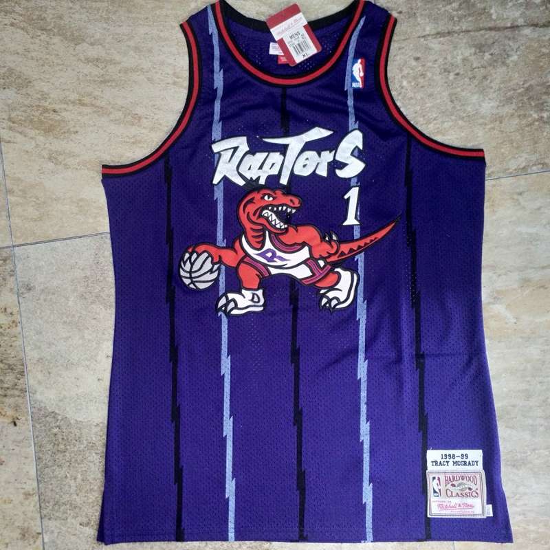 Toronto Raptors 98/99 MCGRADY #1 Purples Classics Basketball Jersey (Closely Stitched)