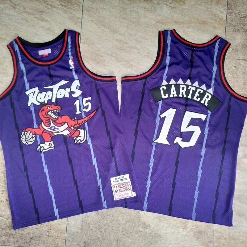 Toronto Raptors 98/99 CARTER #15 Purples Classics Basketball Jersey (Closely Stitched)