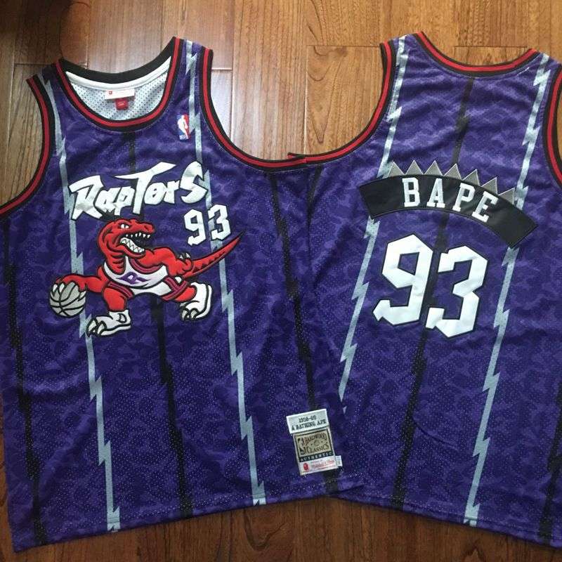 Toronto Raptors 98/99 BAPE #93 Purple Classics Basketball Jersey (Closely Stitched)