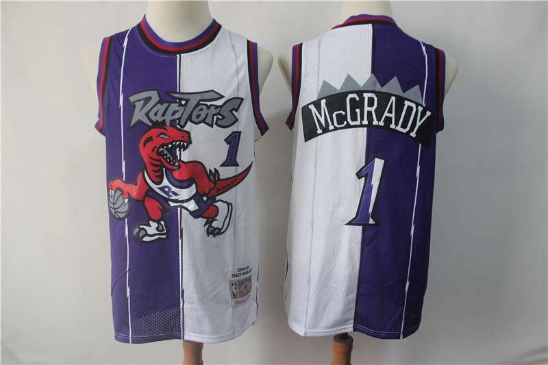 Toronto Raptors 98/99 MCGRADY #1 Purple White Classics Basketball Jersey (Stitched)