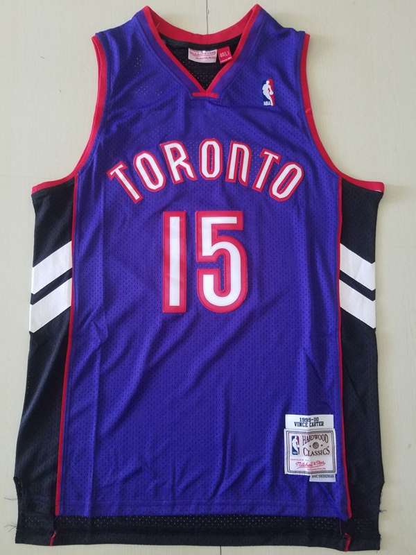 Toronto Raptors 99/00 CARTER #15 Purples Black Classics Basketball Jersey (Stitched)