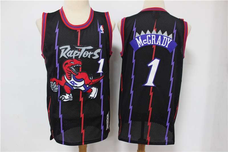 Toronto Raptors MCGRADY #1 Black Classics Basketball Jersey (Stitched)