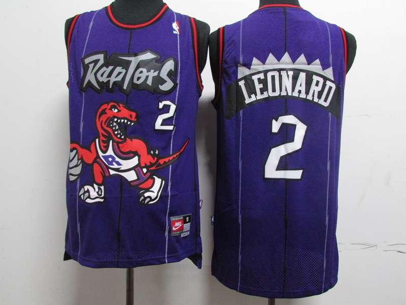 Toronto Raptors LEONARD #2 Purples Classics Basketball Jersey (Stitched)