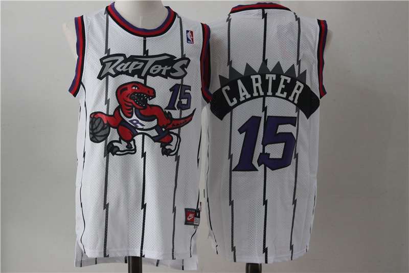 Toronto Raptors CARTER #15 White Classics Basketball Jersey (Stitched)