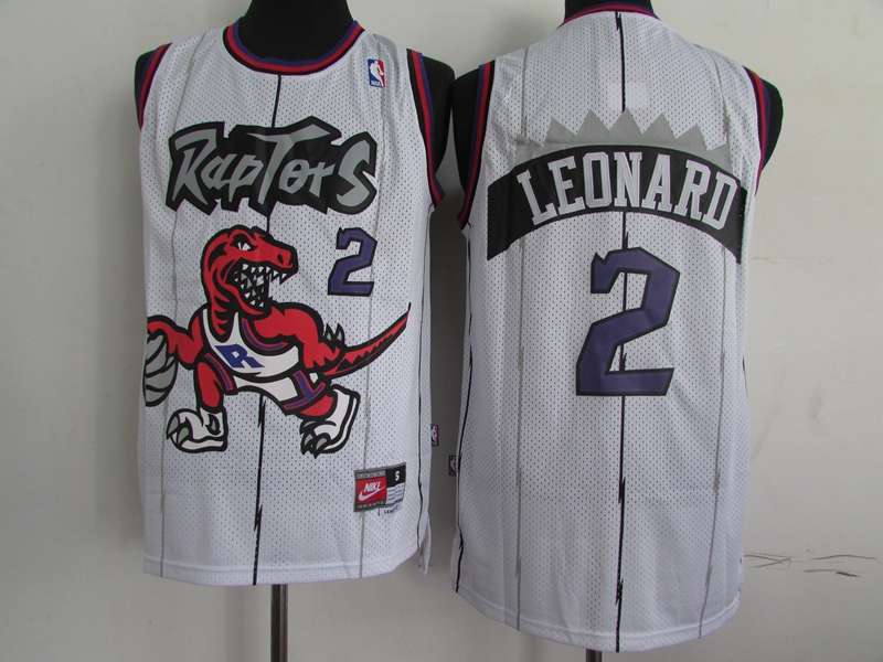 Toronto Raptors LEONARD #2 White Classics Basketball Jersey (Stitched)