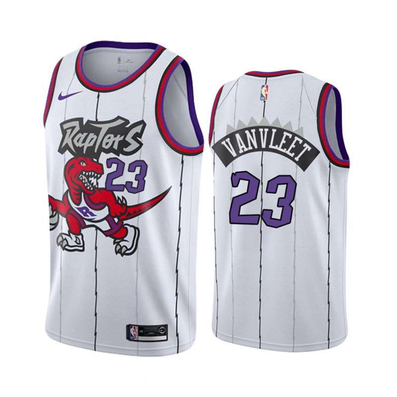 Toronto Raptors VANVLEET #23 White Classics Basketball Jersey (Stitched)