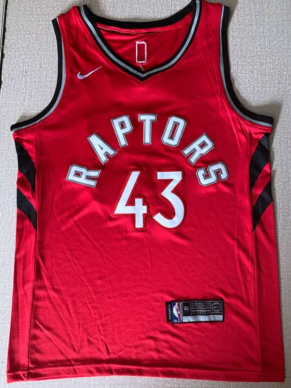 Toronto Raptors SIAKAM #43 Red Basketball Jersey (Stitched)
