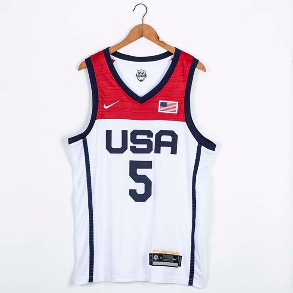 USA 2021 LAVINE #5 White Basketball Jersey (Stitched)