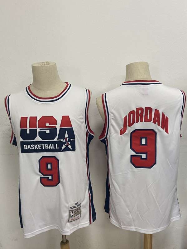 USA 1992 JORDAN #9 White Classics Basketball Jersey (Stitched)