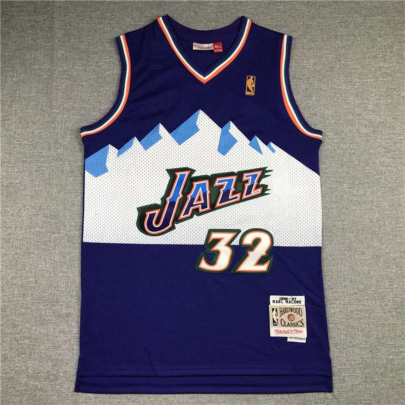 Utah Jazz 96/97 MALONE #32 Purple Classics Basketball Jersey (Stitched)