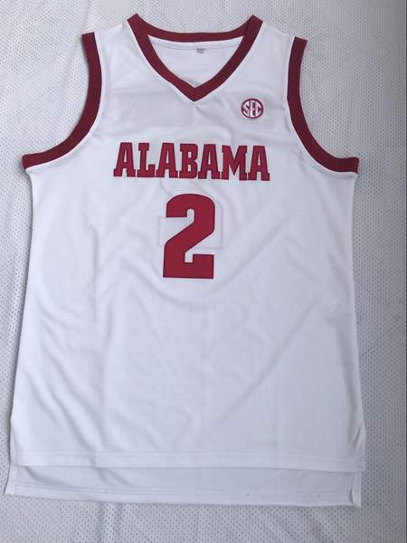 Alabama Crimson Tide White SEXTON #2 NCAA Basketball Jersey