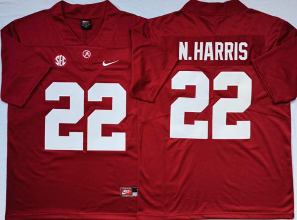 Alabama Crimson Tide Red N.HARRIS #22 NCAA Football Jersey