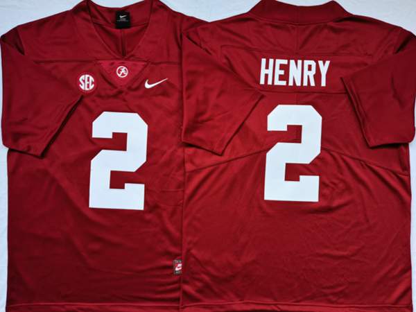 Alabama Crimson Tide Red HENRY #2 NCAA Football Jersey