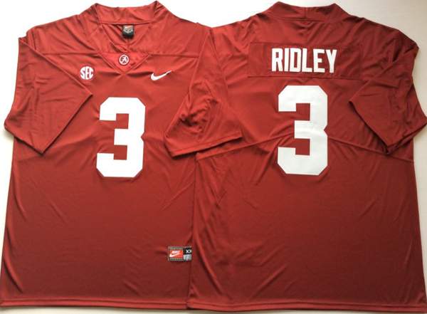 Alabama Crimson Tide Red RIDLEY #3 NCAA Football Jersey