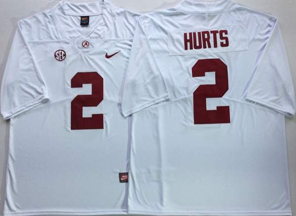 Alabama Crimson Tide Red HURTS #2 NCAA Football Jersey