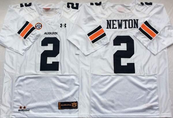 Auburn Tigers White NEWTON #2 NCAA Football Jersey