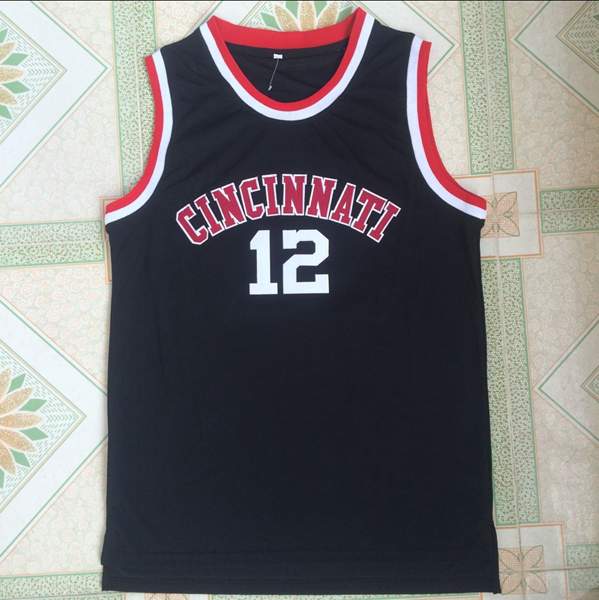 Cincinnati Bearcats Black ROBERTSON #12 NCAA Basketball Jersey