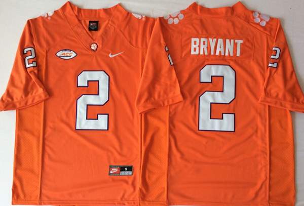 Clemson Tigers Orange BRYANT #2 NCAA Football Jersey